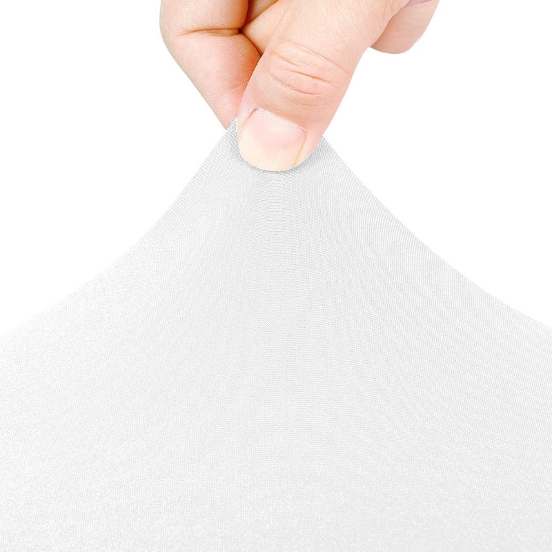 Peomeise 4FT Spandex Table Cover Rectangular Stretch Spandex Tablecloth (White,4FT) - Image 4